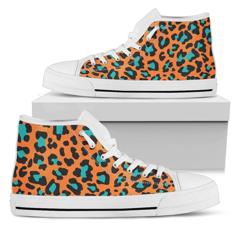 Wild Cat 'Orange Leopard' Ladies High Tops