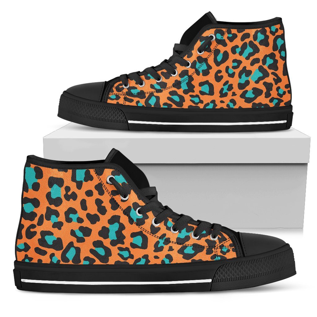 Wild Cat 'Orange Leopard' Ladies High Tops