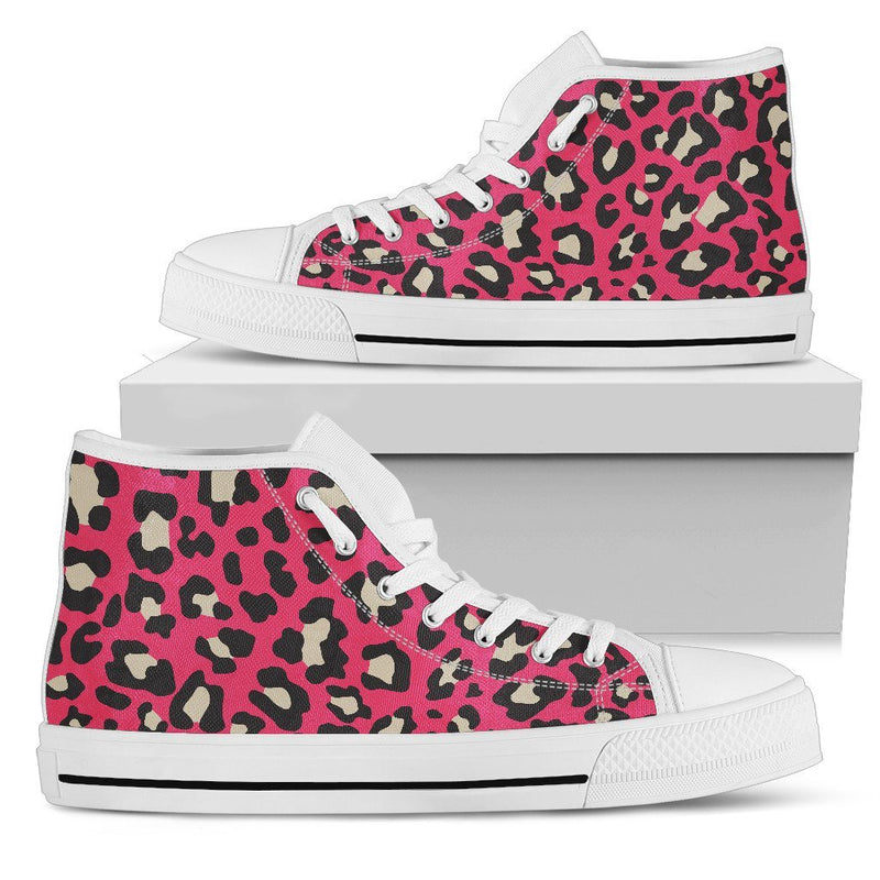 Wild Cat 'Deep Pink Leopard' Ladies High Tops