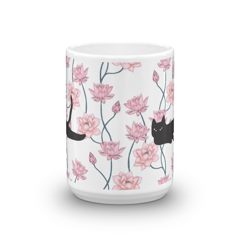 Cat Noir 'Pink Lily' Mug