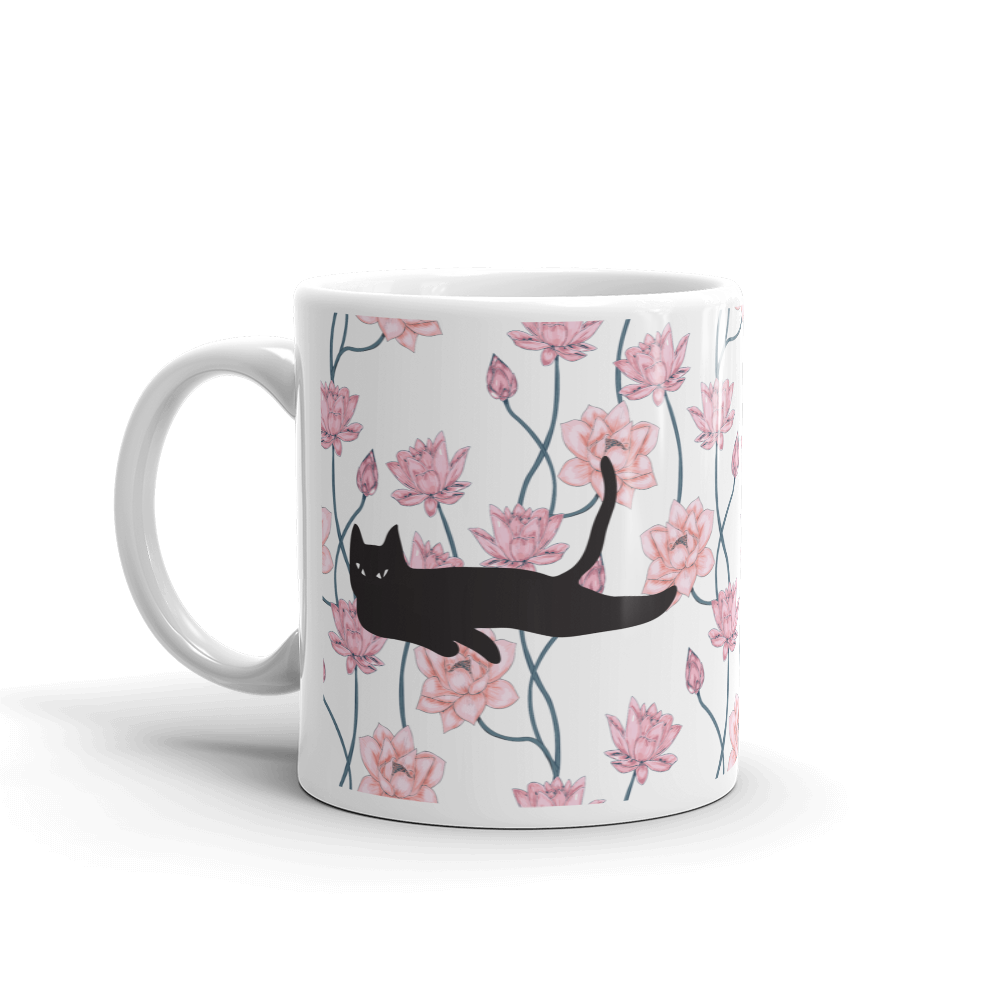 Cat Noir 'Pink Lily' Mug