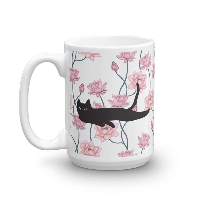 Cat Noir 'Pink Lily' Mug