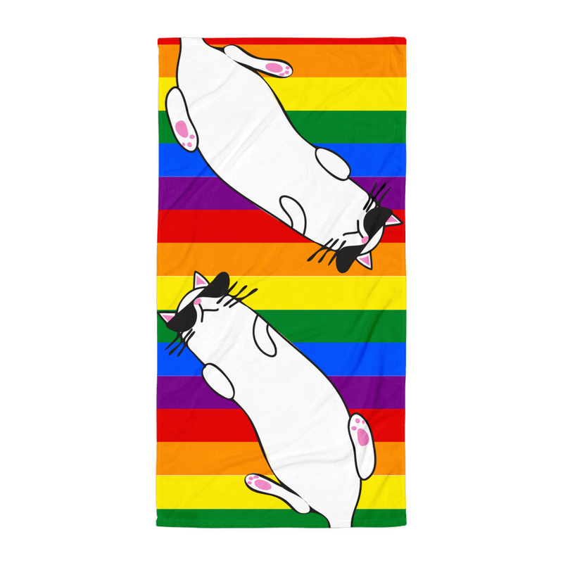 Summer Cat 'Rainbow' Versatile Lightweight Towel