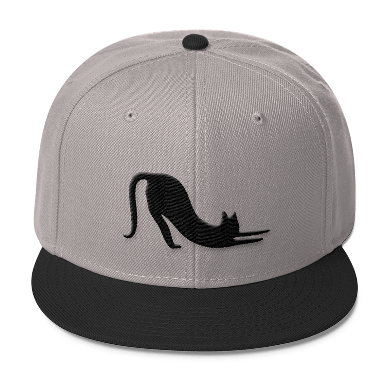 Yoga Cat 'Cat Stretch' Wool Blend Snapback Cap