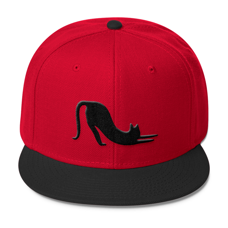 Yoga Cat 'Cat Stretch' Wool Blend Snapback Cap