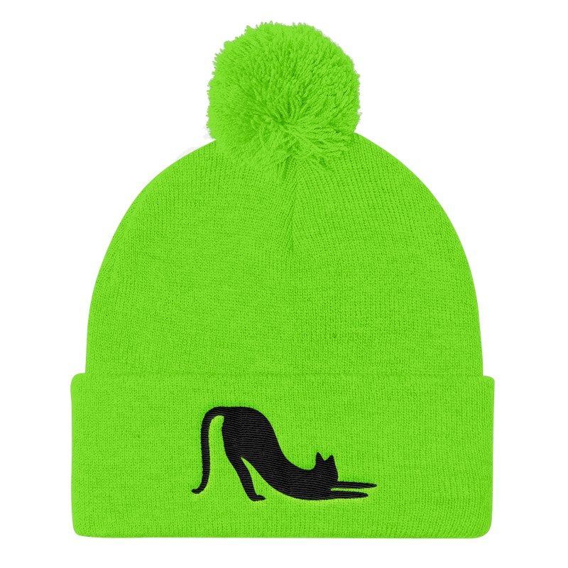 Yoga Cat 'Cat Stretch' Pom Pom Knit Hat