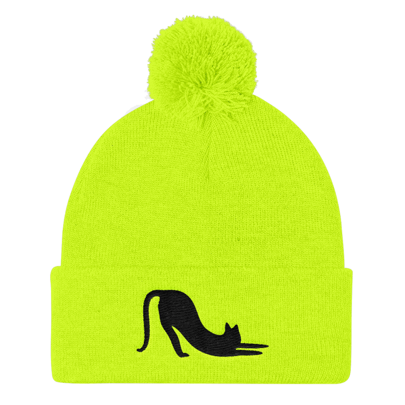 Yoga Cat 'Cat Stretch' Pom Pom Knit Hat