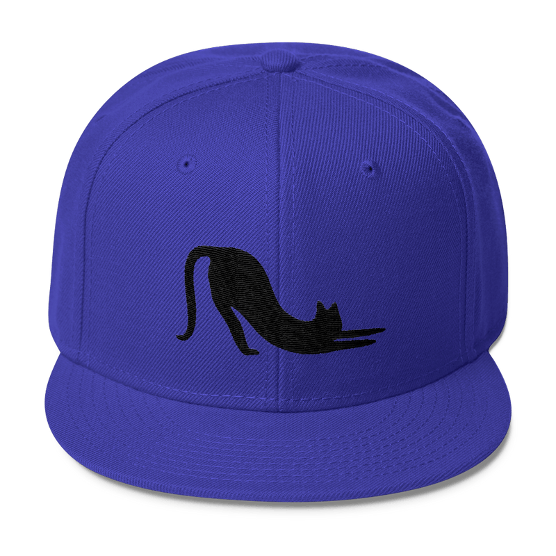 Yoga Cat 'Cat Stretch' Wool Blend Snapback Cap