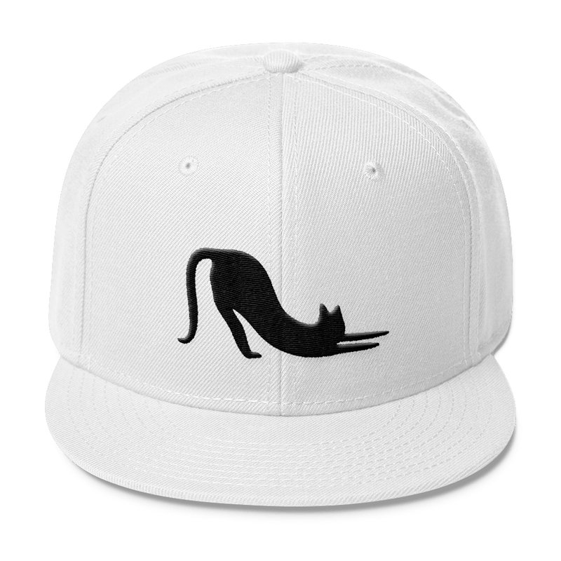 Yoga Cat 'Cat Stretch' Wool Blend Snapback Cap