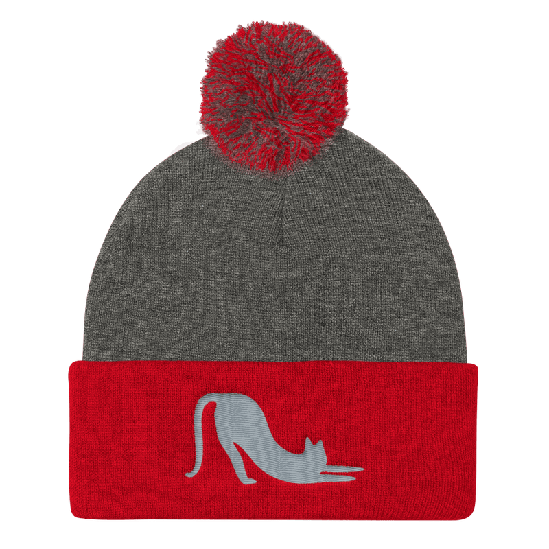 Yoga Cat 'Cat Stretch' Pom Pom Knit Hat