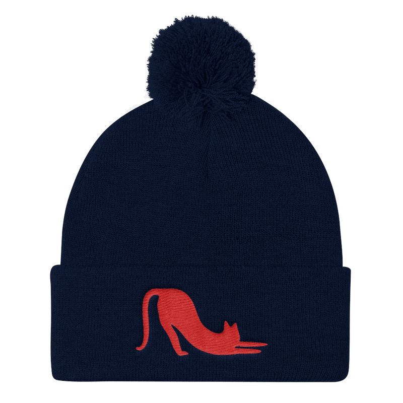 Yoga Cat 'Cat Stretch' Pom Pom Knit Hat