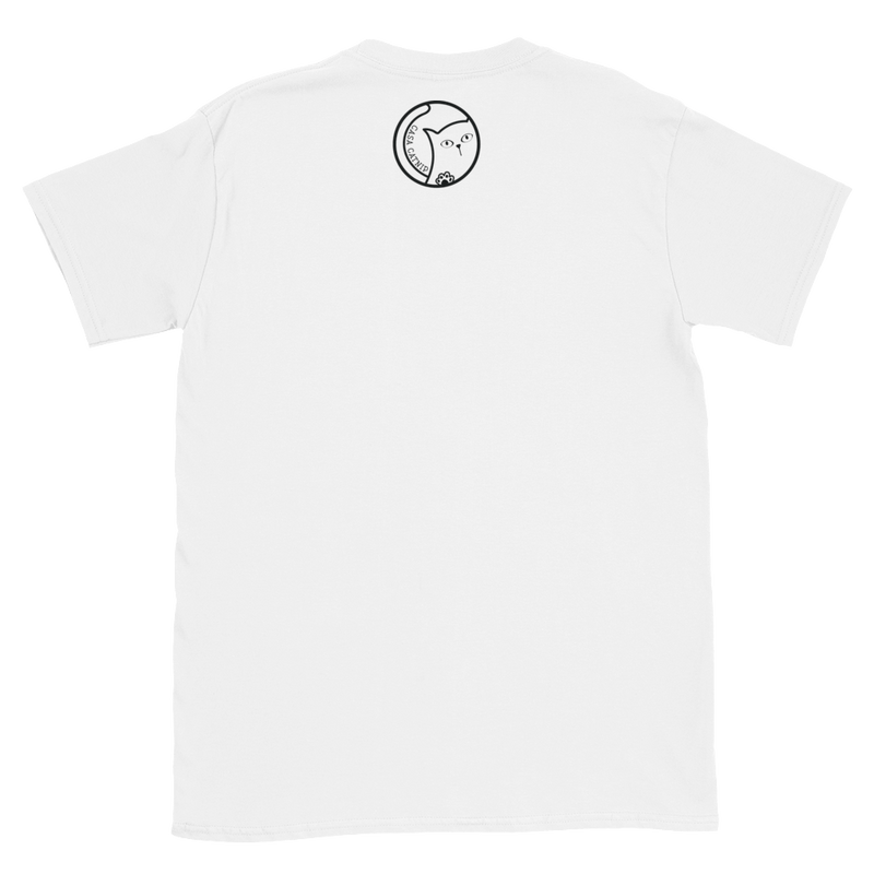 Wordy Cat 'Feral AF' White Unisex T-Shirt