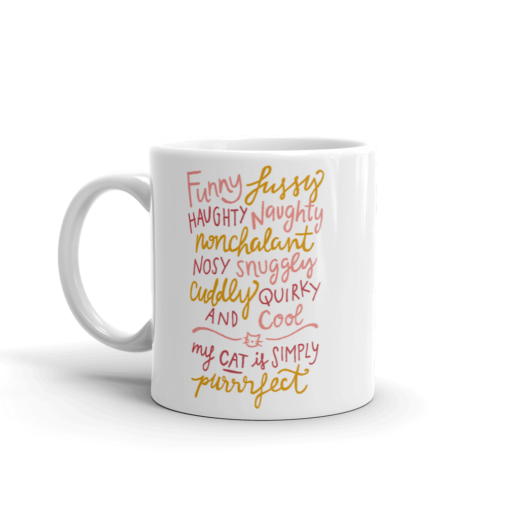 Wordy Cat Mug - Various Designs