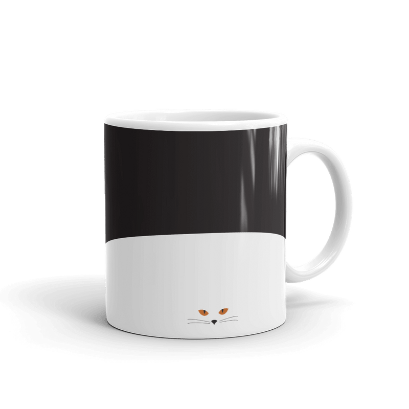 Inscrutable 'White Cat' Mug