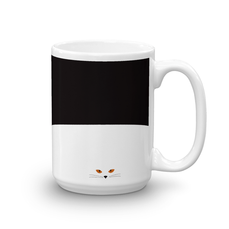 Inscrutable 'White Cat' Mug