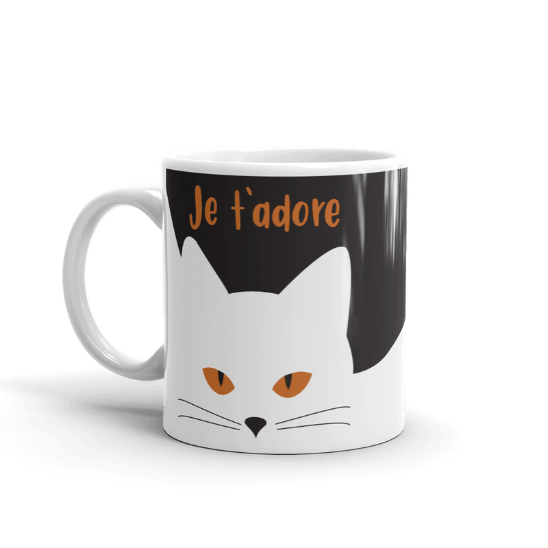 Inscrutable 'White Cat' Mug