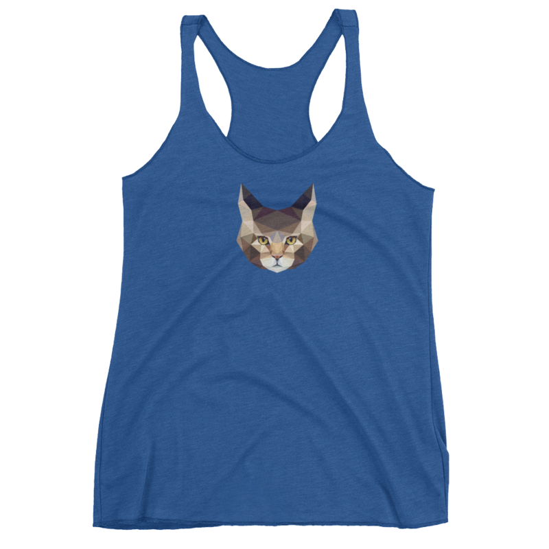 Color-Me Cat Polyart Brown Leggings Navy Maine Coon Tank