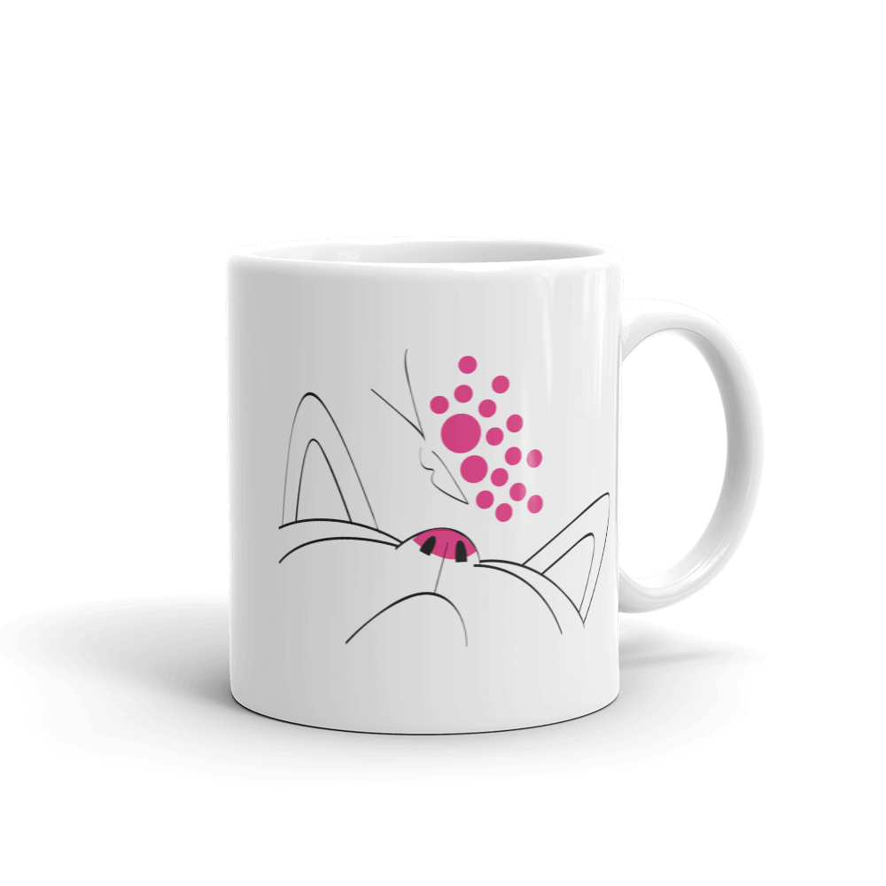 minimalist cat butterfly coffee mug gift for cat lovers