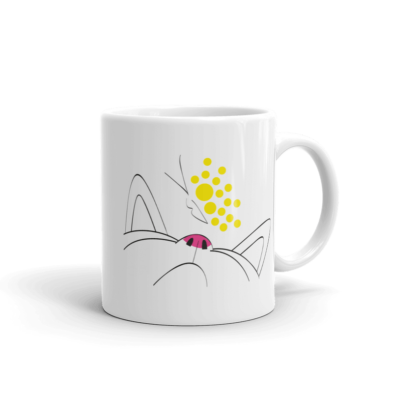minimalist cat butterfly coffee mug gift for cat lovers