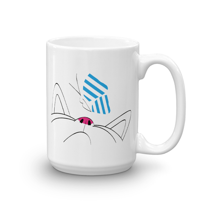 minimalist cat butterfly coffee mug gift for cat lovers