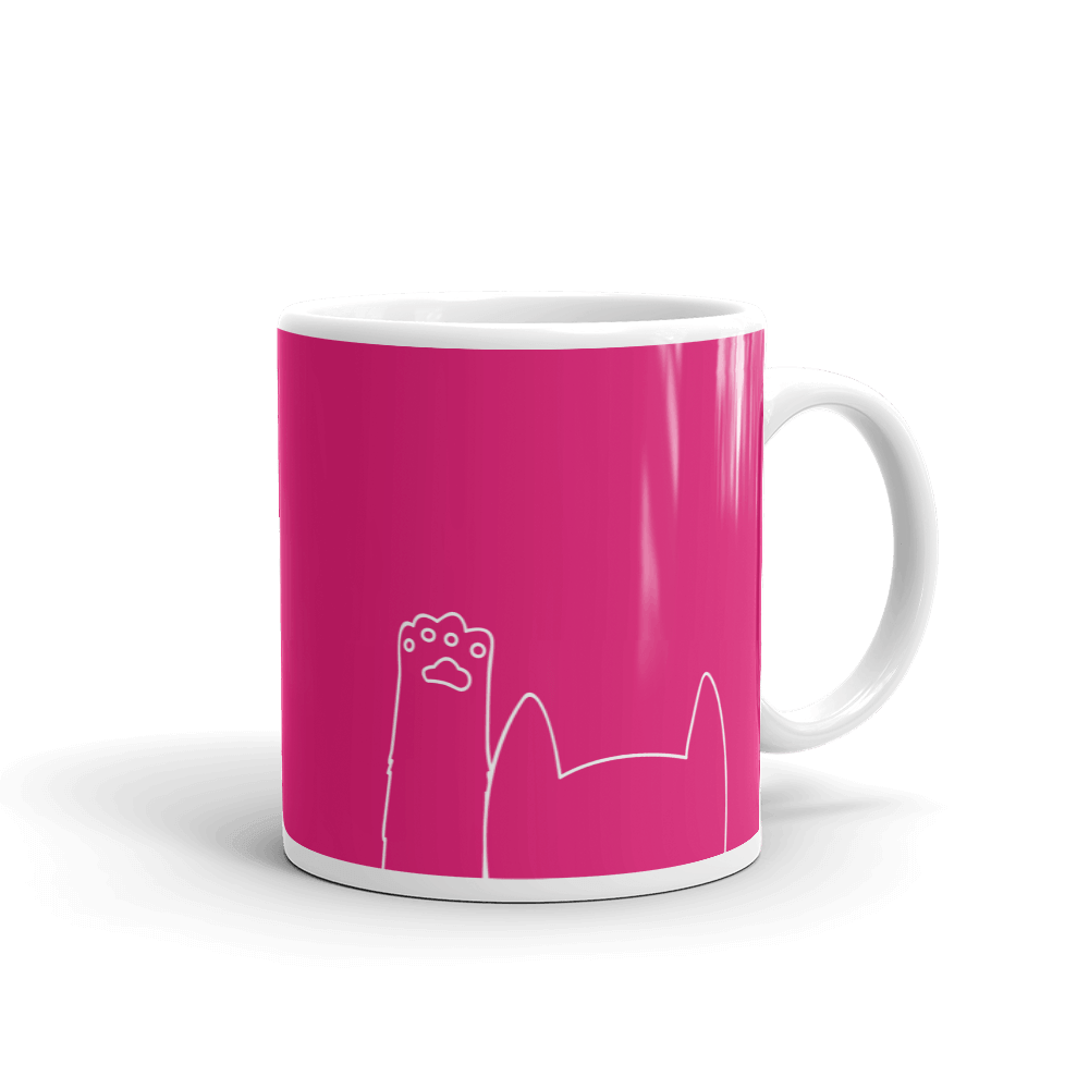 minimalist cat bold coffee mug for cat lovers