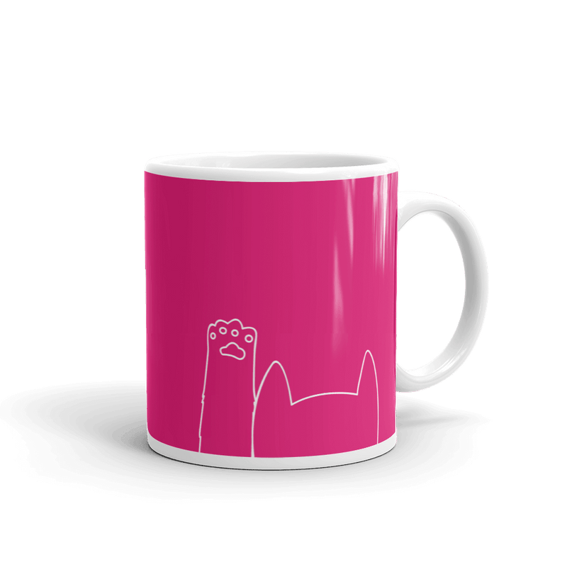 minimalist cat bold coffee mug for cat lovers