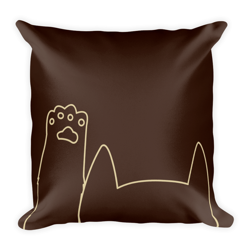 minimalist cat vibrant, soft and stylish square pillows.