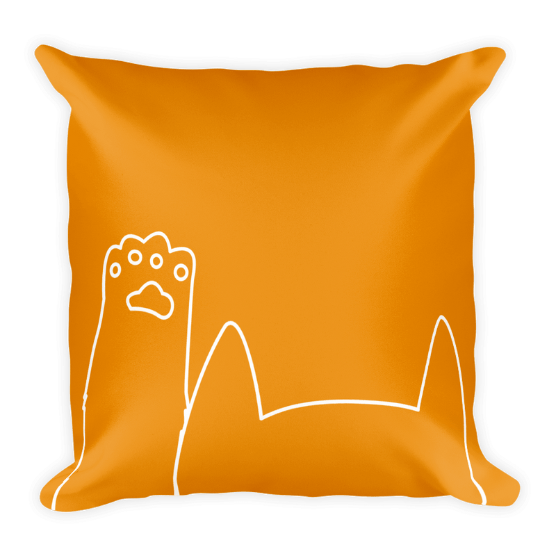 minimalist cat vibrant, soft and stylish square pillows.