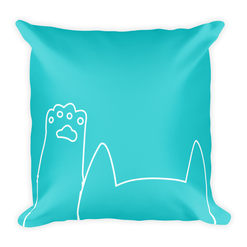 minimalist cat vibrant, soft and stylish square pillows.