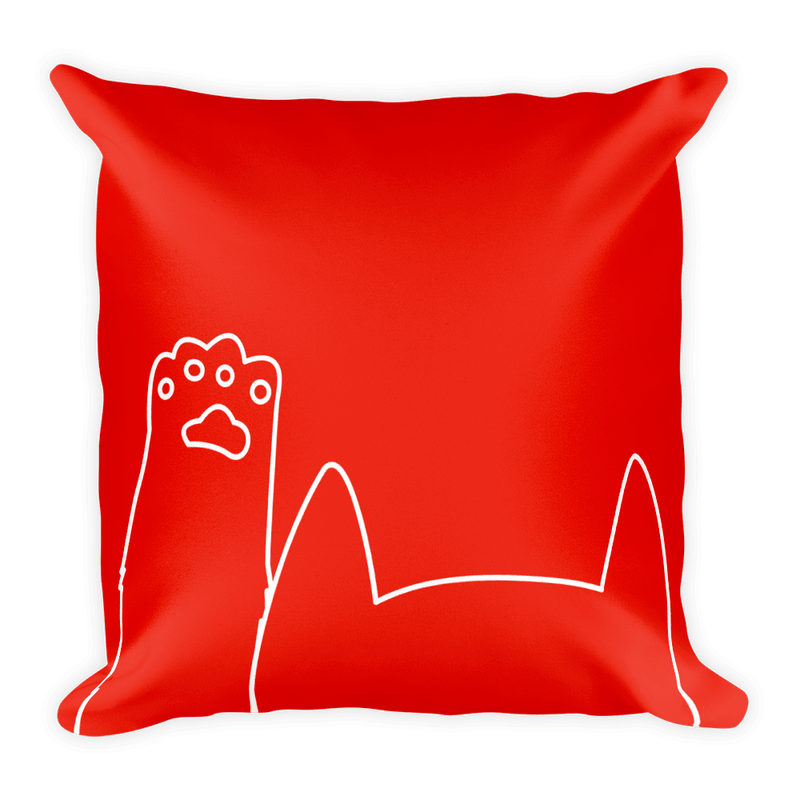 minimalist cat vibrant, soft and stylish square pillows.