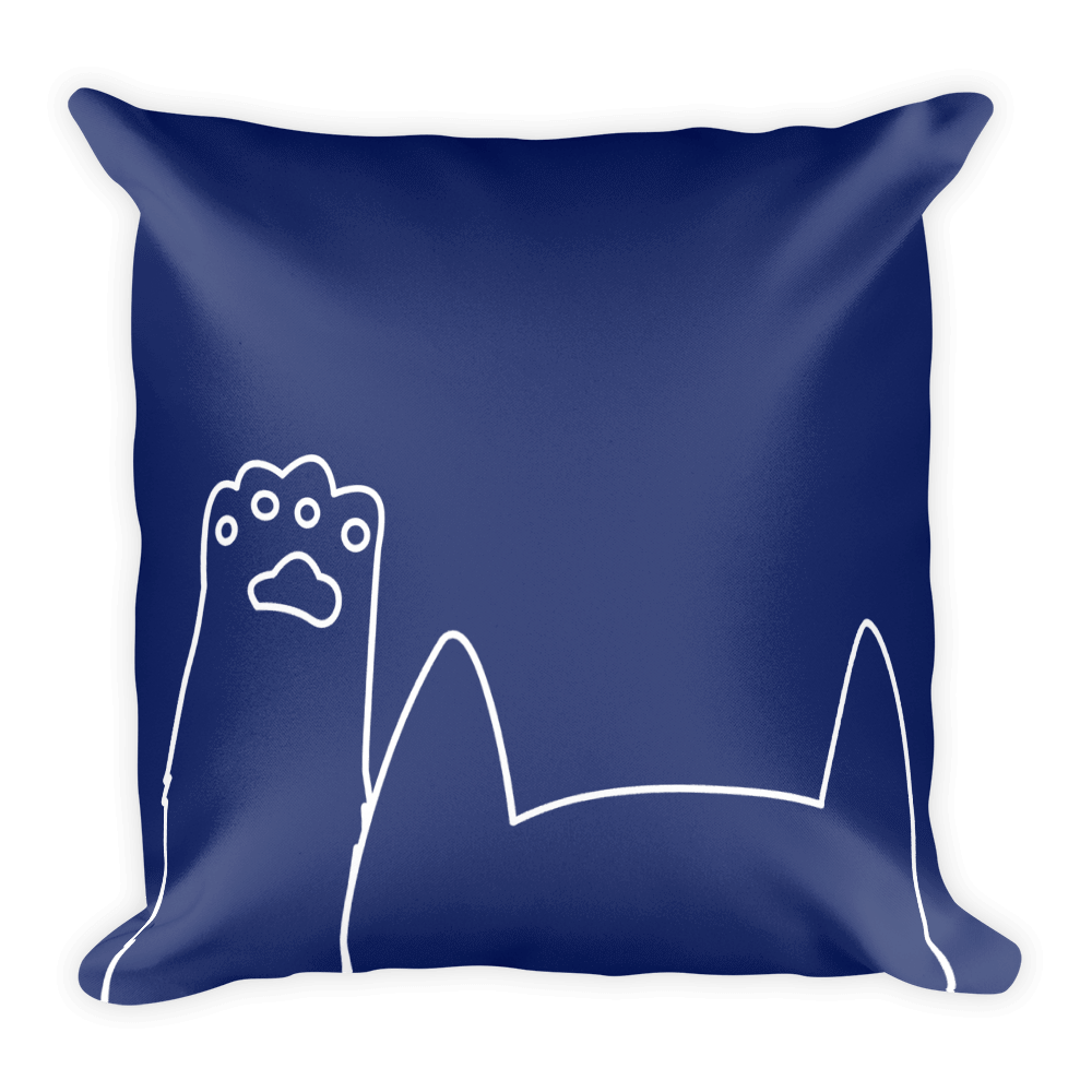 minimalist cat vibrant, soft and stylish square pillows.