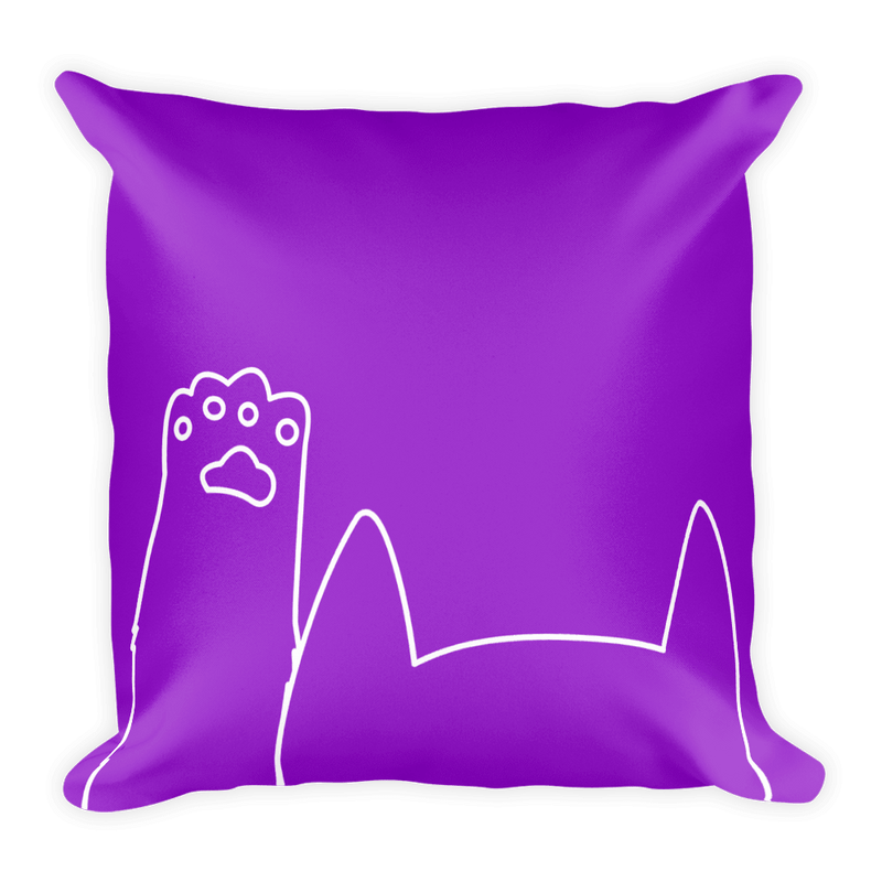 minimalist cat vibrant, soft and stylish square pillows.