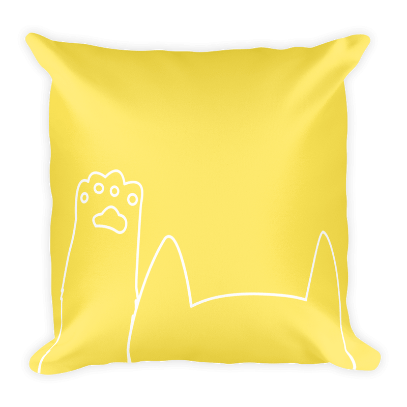 minimalist cat vibrant, soft and stylish square pillows.