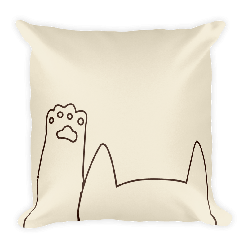 minimalist cat vibrant, soft and stylish square pillows.