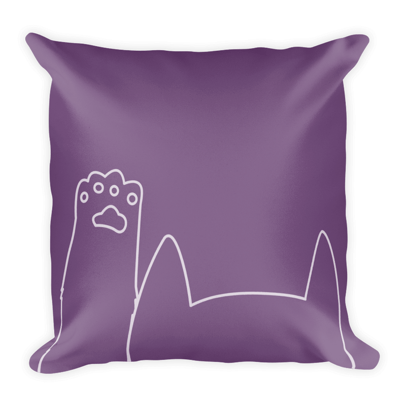 minimalist cat vibrant, soft and stylish square pillows.