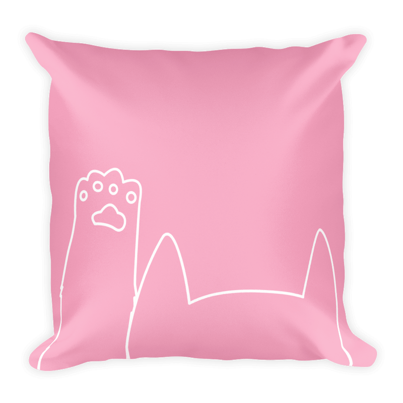 minimalist cat vibrant, soft and stylish square pillows.