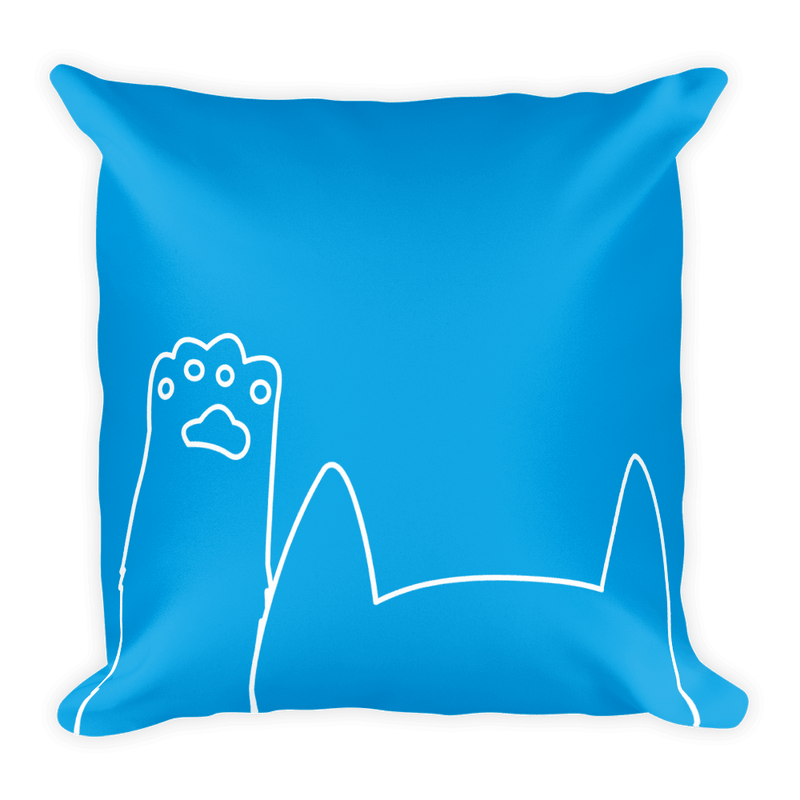 minimalist cat vibrant, soft and stylish square pillows.