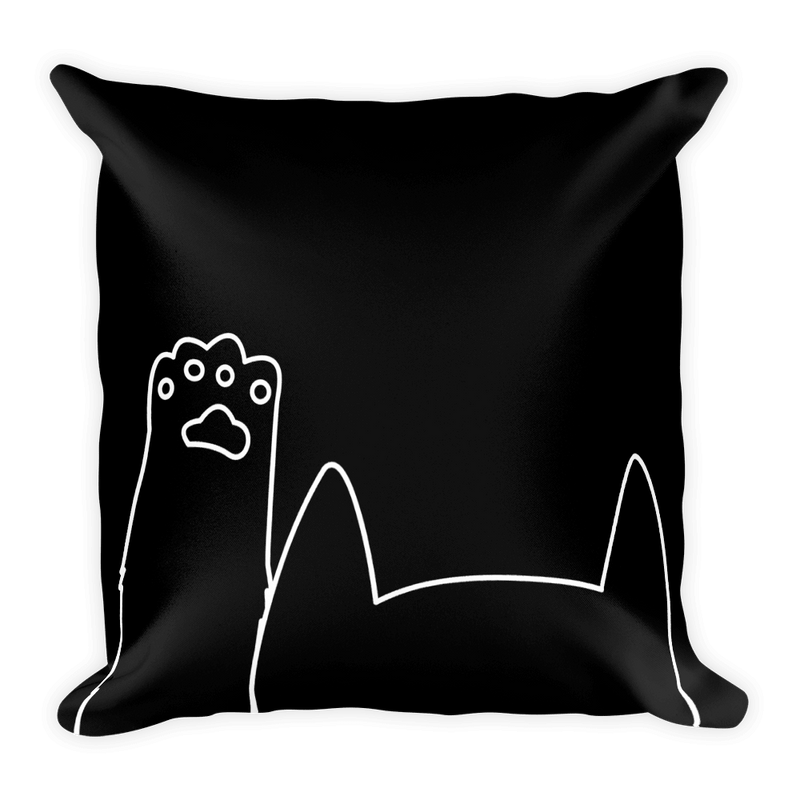 minimalist cat vibrant, soft and stylish square pillows.