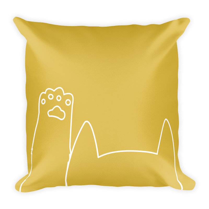 minimalist cat vibrant, soft and stylish square pillows.