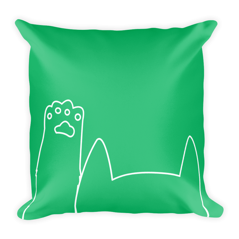 minimalist cat vibrant, soft and stylish square pillows.