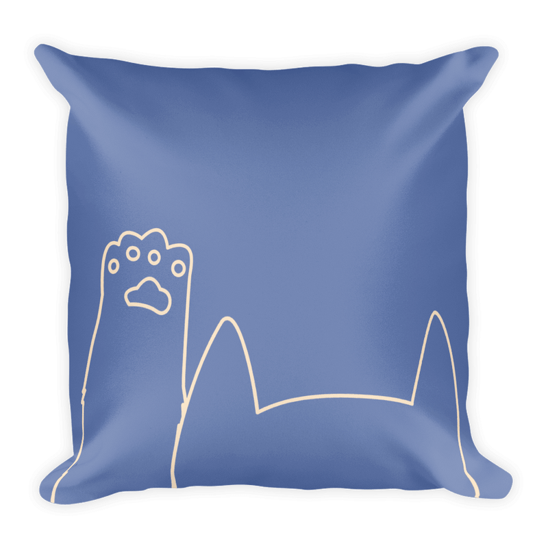 minimalist cat vibrant, soft and stylish square pillows.