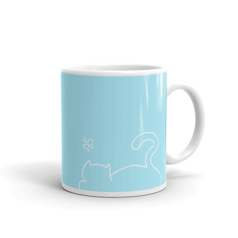 Minimalist Cat 'Relax' Bold Mug