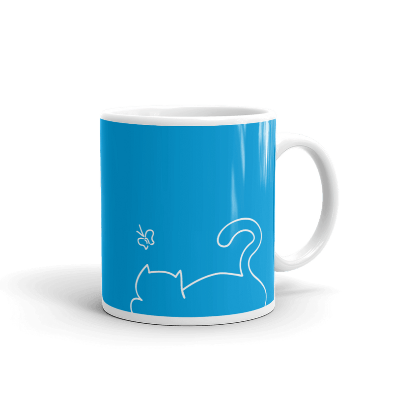 Minimalist Cat 'Relax' Bold Mug