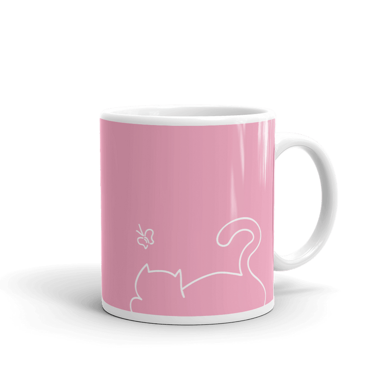Minimalist Cat 'Relax' Bold Mug