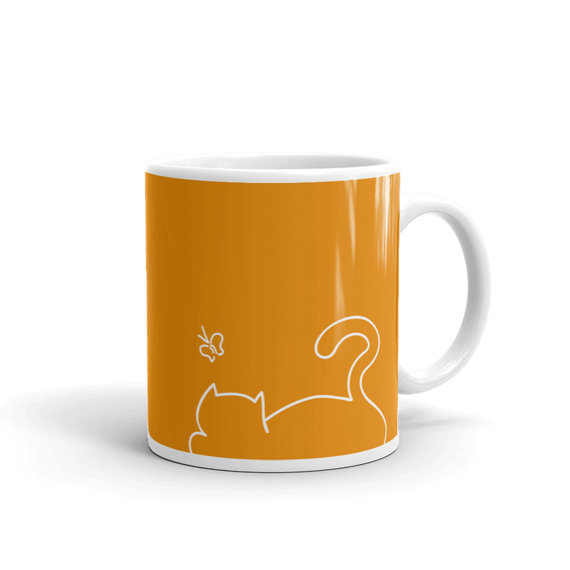 Minimalist Cat 'Relax' Bold Mug