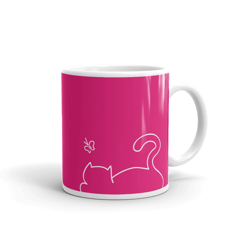 Minimalist Cat 'Relax' Bold Mug