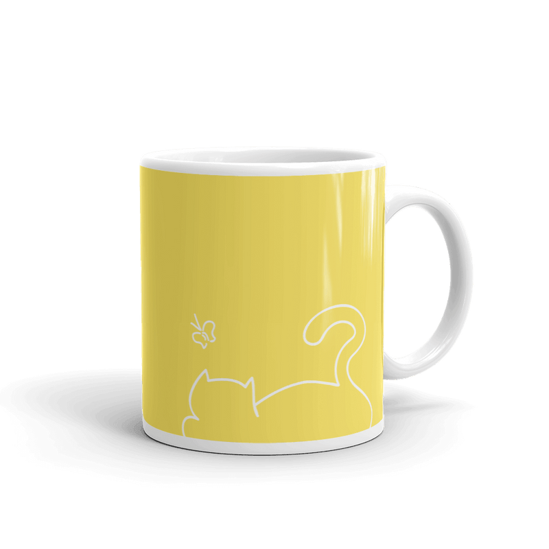 Minimalist Cat 'Relax' Bold Mug