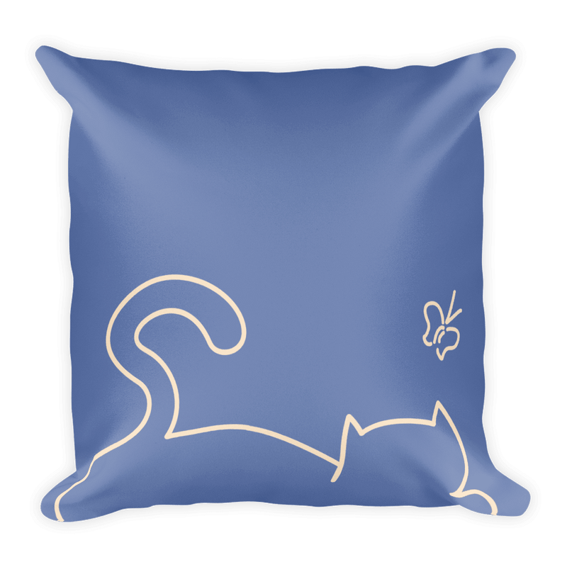 Minimalist Cat 'Recline' Square Pillows