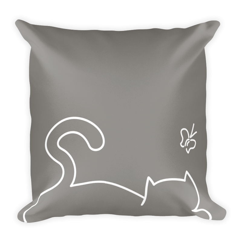 Minimalist Cat 'Recline' Square Pillows