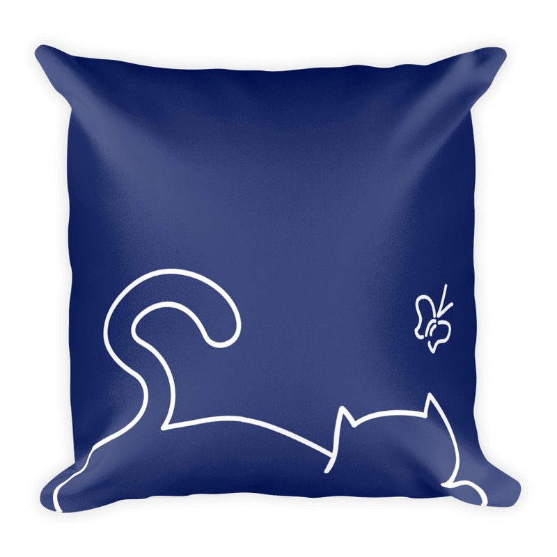 Minimalist Cat 'Recline' Square Pillows